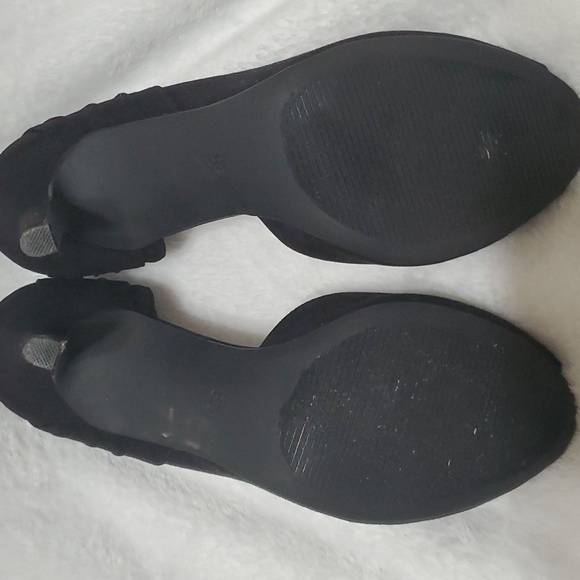 Kelly & Katie Open toe heel shoes 8 1/2 black ( Ss8 ) - Picture 5 of 6